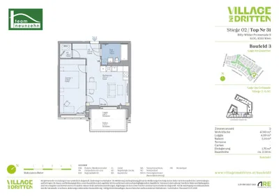 2-Zimmer-Wohnung mieten in Wien – 47,6 m², € 1.199 – Bild 21 von 21