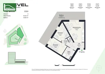 3-Zimmer-Wohnung mieten in Graz – 61,54 m², € 975 – Bild 25 von 25