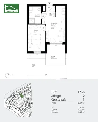 2-Zimmer-Wohnung mieten in Wien – 38,67 m², € 999 – Bild 17 von 17