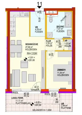 2-Zimmer-Wohnung mieten in Sankt Pölten Land – 53,12 m², € 789 – Bild 6 von 13