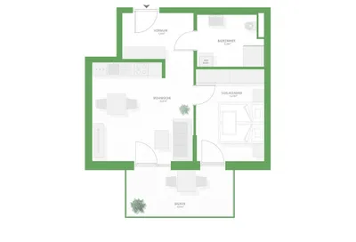 2-Zimmer-Wohnung mieten in Graz – 44,23 m², € 661 – Bild 2 von 13