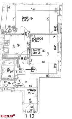 2-Zimmer-Wohnung mieten in Wien – 54,33 m², € 1.064 – Bild 4 von 5