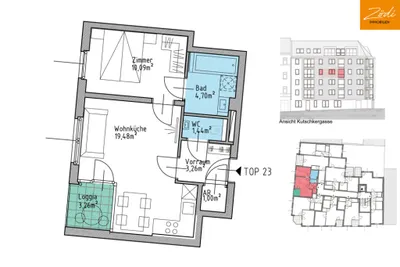 2-Zimmer-Wohnung mieten in Wien – 44 m², € 1.099 – Bild 14 von 14