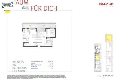 3-Zimmer-Wohnung mieten in Salzburg Stadt – 105 m², € 2.800 – Bild 9 von 9
