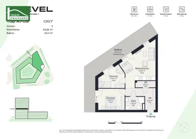 3-Zimmer-Wohnung mieten in Graz – 63,86 m², € 1.085 – Bild 28 von 28