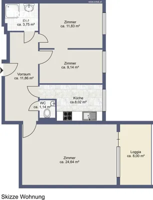 3-Zimmer-Wohnung mieten in Wien – 71,29 m², € 1.290 – Bild 20 von 21