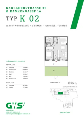 2-Zimmer-Wohnung mieten in Graz – 58,69 m², € 931 – Bild 16 von 16