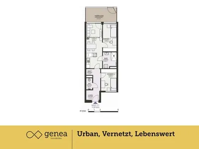 2-Zimmer-Wohnung mieten in Graz – 54,07 m², € 803 – Bild 2 von 20