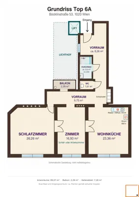 3-Zimmer-Wohnung kaufen in Wien – 89,07 m², € 640.000 – Bild 15 von 17