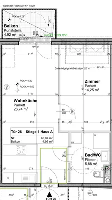2-Zimmer-Wohnung mieten in Wien – 47 m², € 1.250 – Bild 23 von 23