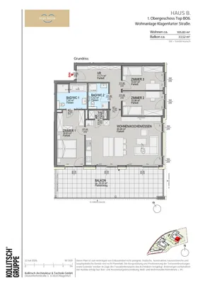 4-Zimmer-Wohnung kaufen in Klagenfurt Land – 105,83 m², € 899.000 – Bild 2 von 15