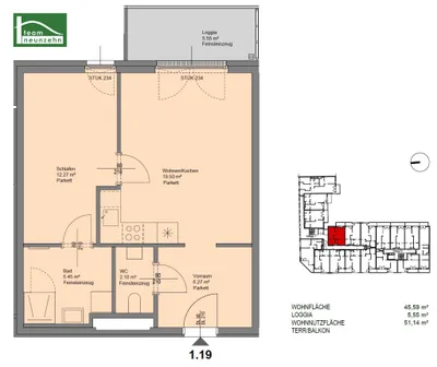2-Zimmer-Wohnung mieten in Sankt Pölten – 45,71 m², € 798 – Bild 19 von 19