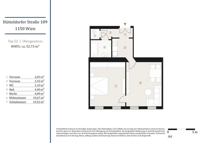 2-Zimmer-Wohnung kaufen in Wien – 52,73 m², € 299.000 – Bild 13 von 13