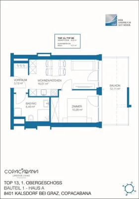 2-Zimmer-Wohnung mieten in Graz-Umgebung – 36,33 m², € 649 – Bild 13 von 13