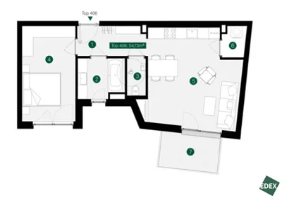 2-Zimmer-Wohnung mieten in Tulln – 55 m², € 1.079 – Bild 16 von 16