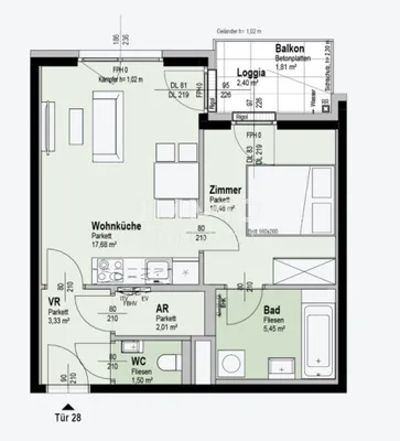 2-Zimmer-Wohnung kaufen in Wien – 42,84 m², € 289.300 – Bild 10 von 10