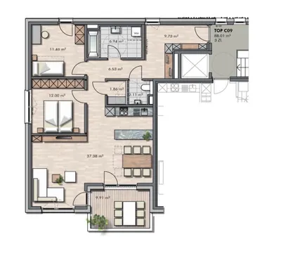 3-Zimmer-Wohnung mieten in Kufstein – 88 m², € 1.664 – Bild 17 von 17