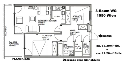 2-Zimmer-Wohnung mieten in Wien – 58,32 m², € 1.230 – Bild 17 von 17