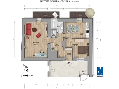 2-Zimmer-Wohnung mieten in Leibnitz – 69 m², € 680 – Bild 8 von 8