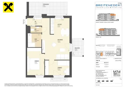 3-Zimmer-Wohnung kaufen in Korneuburg – 65,52 m², € 432.900 – Bild 8 von 8