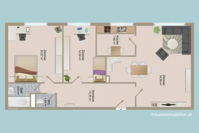 3-Zimmer-Wohnung mieten in Wien – 96,35 m², € 1.480 – Bild 12 von 29