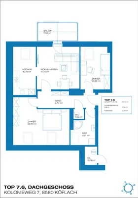 3-Zimmer-Wohnung mieten in Voitsberg – 80,12 m², € 686 – Bild 2 von 15