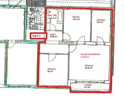 3-Zimmer-Wohnung mieten in Scheibbs – 73,34 m², € 874 – Bild 11 von 11