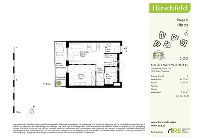2-Zimmer-Wohnung kaufen in Wien – 46 m², € 274.000 – Bild 14 von 14