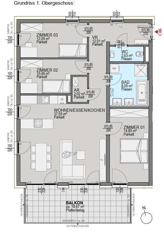 Apartment in Graz, Katastralgemeinde Straßgang, Straßgang - Ansicht 2