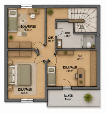 6-Zimmer-Haus kaufen in Wien – 105 m², € 579.000 – Bild 10 von 13