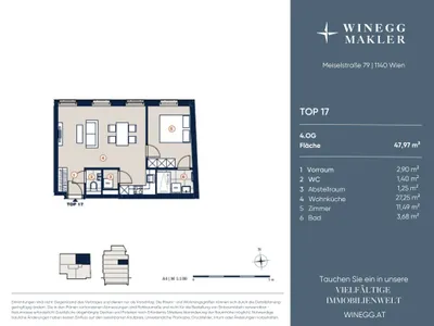 Immobilie kaufen in Wien – 48,08 m², € 358.050 – Bild 7 von 7