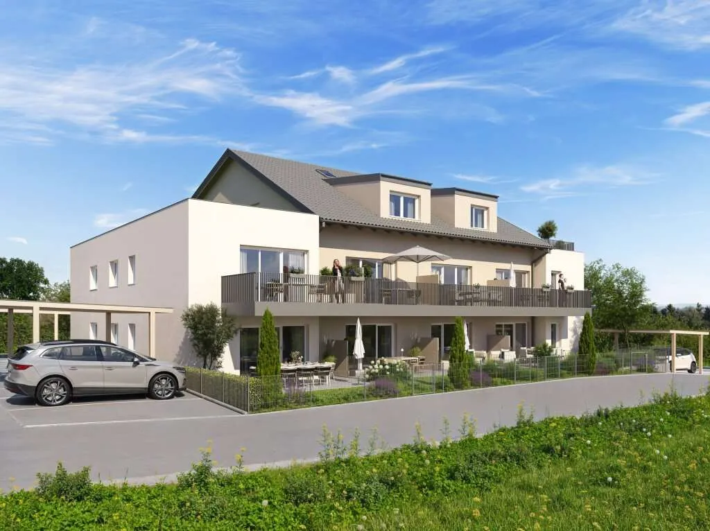 Moderne 3-Zi. Gartenwohnung in Ried i.I., Erstbezug, Terrasse - Ansicht 3