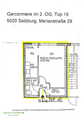 1-Zimmer-Wohnung mieten in Salzburg Stadt – 30 m², € 644 – Bild 11 von 12