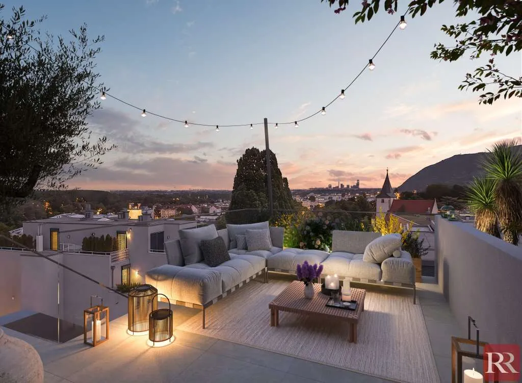 Panorama Terrassenresidenz über den Dächern von Klosterneuburg - Ansicht 3