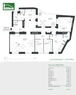 4-Zimmer-Wohnung mieten in Wien – 147,34 m², € 3.420 – Bild 26 von 26