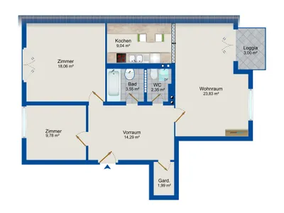 3-Zimmer-Wohnung kaufen in Wien – 85 m², € 330.000 – Bild 19 von 19
