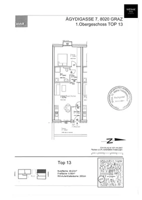 2-Zimmer-Wohnung mieten in Graz – 49 m², € 710 – Bild 17 von 17