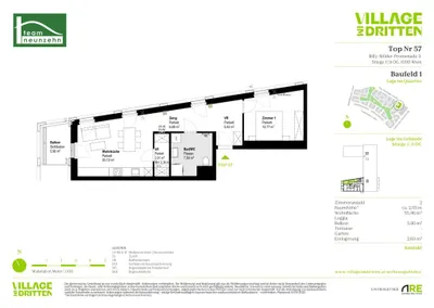 2-Zimmer-Wohnung mieten in Wien – 56,49 m², € 1.299 – Bild 29 von 29