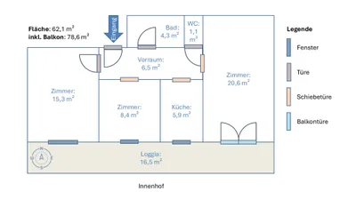 3-Zimmer-Wohnung kaufen in Wien – 62,1 m², € 499.000 – Bild 11 von 11