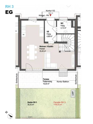 4-Zimmer-Haus kaufen in Sankt Johann im Pongau – 88,98 m², € 609.272 – Bild 3 von 7