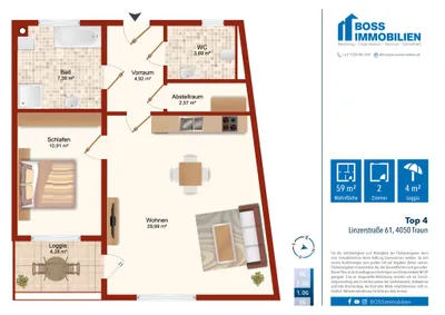 2-Zimmer-Wohnung kaufen in Linz Land – 59,46 m², € 279.000 – Bild 15 von 15