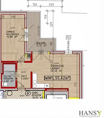 2-Zimmer-Wohnung kaufen in Baden – 55 m², € 140.000 – Bild 6 von 6