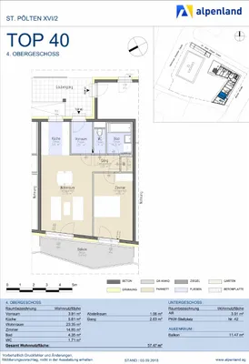 2-Zimmer-Wohnung mieten in Sankt Pölten – 57,03 m², € 766 – Bild 7 von 7