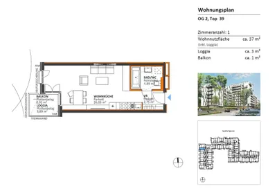 1-Zimmer-Wohnung mieten in Wien – 33,67 m², € 799 – Bild 20 von 20