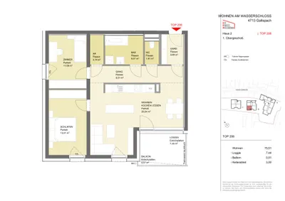 3-Zimmer-Wohnung mieten in Grieskirchen – 74,83 m², € 992 – Bild 9 von 9