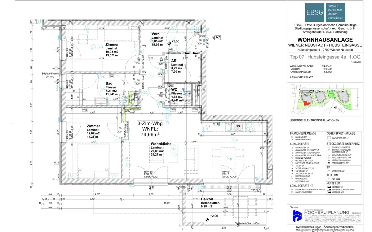 Familienwohnung mit Balkon im 1. OG - Ansicht 2