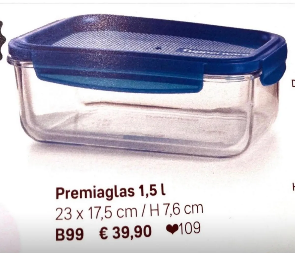 Tupperware Premia Glas 1,5 l Backrohr Mikrowelle, Einfrieren, € 20,- (1210 Wien)