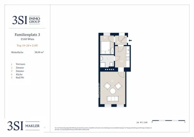 2-Zimmer-Wohnung kaufen in Wien – 38 m², € 199.000 – Bild 11 von 11