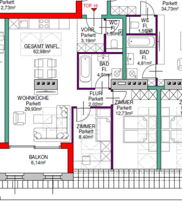 3-Zimmer-Wohnung kaufen in Wien – 66,07 m², € 363.000 – Bild 9 von 11