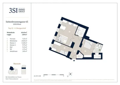 3-Zimmer-Wohnung kaufen in Wien – 63,48 m², € 535.000 – Bild 24 von 24